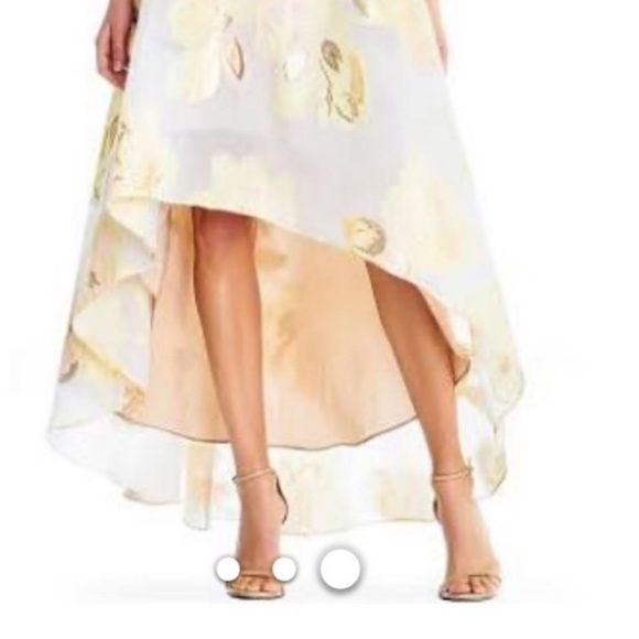 Aidan Mattox Womens Metallic Floral Cocktail Dress - Picture 3 of 4